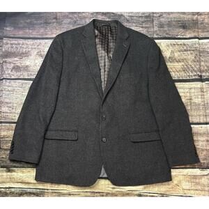 Lauren Ralph Lauren Blazer Jacket Mens 48L Wool Silk Cashmere Gray